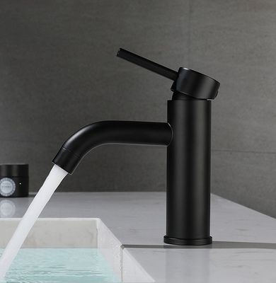 Siyah Paslanmaz Çelik Tek Kollu Mutfak Mikser Dokunun Banyo Lavabo Musluk