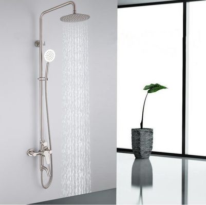 304 Paslanmaz Çelik Fırçalanmış Banyo Duş Bataryaları Özel Logo Seti