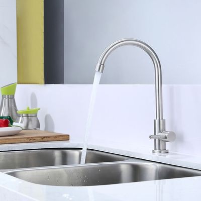 ACS CUPC NSF Banyo Tek Kollu Bataryalar 304 Paslanmaz Çelik Tek Soğuk Lavabo Bataryası