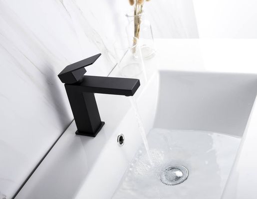 Lavabo İçin Kurşunsuz Paslanmayan Siyah Sıcak ve Soğuk Su Mikseri