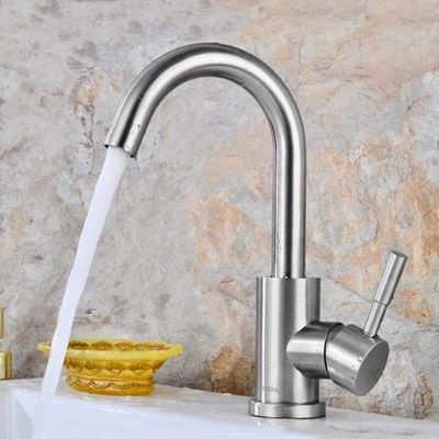 Paslanmaz Hijyenik Tek Delikli Evye Bataryası Muslukları Çevre Koruma