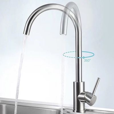 Aside Dayanıklı Alkaliye Dayanıklı Tek Soğuk Lavabo Musluğu 360 Dönebilir